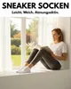 Sneaker Socken Herren Damen Baumwolle - 70102T Schwarz/Weiß Produktbild-Vorschau 2