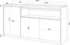 Sideboard, Highboard, 156x37x80cm, 3 Türen, Wohnzimmer, Produktbild-Vorschau 4