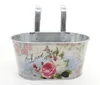 Metall Hängetopf mit 2 Henkeln - 23cm x 11cm Rosen 2 Stück Produktbild-Vorschau 3
