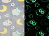 Glow in the Dark Decke 150x200 Eule mit Mond und Sternen im Produktbild-Vorschau 4