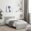 Bettgestell mit Kopfteil und LED-Leuchten Betongrau 100x200 Produktbild-Vorschau 3