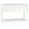 vidaXL Fioriera con ripiano bianco 111,5x54x81 cm in legno Anteprima dell’immagine prodotto 1