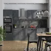 Küchenzeile Vicco R-Line Schwarz Beton 300 cm AP Eiche, Produktbild-Vorschau 5