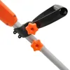 Close-up of the handle and adjustment knobs of an electric snow blower. Podgląd zdjęcia produktu
