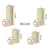 1.10 bougies en cire véritable en set de 4 de différentes Voir les images du produit 4
