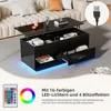 Merax Hochglanz Lift-Top Couchtisch mit LED-Beleuchtung, Produktbild-Vorschau 4