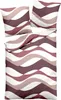 Dormisette Edel Biber Bettwäsche 155x220 Wellen aubergine Produktbild-Vorschau 1