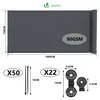 VOUNOT® Osłona ogrodzeniowa 1,5×10 m, siatka zacieniająca Podgląd zdjęcia produktu 2