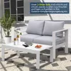 MEXO Loungesofa Gartenmöbel Set 2-Sitzer Gartensofa aus Produktbild-Vorschau 5
