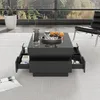 MODFU Table Basse Noire avec Rangement Intégré et Tiroirs - Voir les images du produit 2