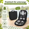 Camping Geschirr Set 2 Personen, Edelstahl Besteck Set mit Produktbild-Vorschau 4