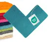 WohnDirect tapis de bain d'angle PARIS Petrol 100 x 100 x Voir les images du produit 1