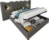 okwish Letto imbottito Letto matrimoniale 180×200 Letto Anteprima dell’immagine prodotto 10