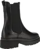 A side view of a black Chelsea boot with a chunky sole. Voir les images du produit
