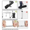 Collage of images showing features of a pop-up tent, including its storage bag, sandbags for stability, and elastic cords. Produktbild-Vorschau