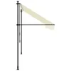vidaXL Wysuwana markiza kremowa 350x150 cm tkanina i stal Podgląd zdjęcia produktu 5