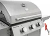 A close-up view of a stainless steel gas grill. Náhled obrázku produktu