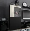 Vladon Stand-/Hänge Vitrine Movie, Schwarz matt/Creme Produktbild-Vorschau 2