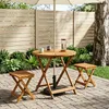 vidaXL Tavolo da giardino pieghevole in legno massello di Anteprima dell’immagine prodotto 2