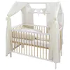Baby-Delux Hausbett Kinderbett Gitterbett Weiß Natur 60x120 Produktbild-Vorschau 1