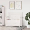 vidaXL Lavice bílá 112,5x51,5x96,5 cm Borovicový masiv Náhled obrázku produktu 2