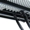 A close-up view of the underside of an ironing board, showing its metal frame and legs. Voir les images du produit