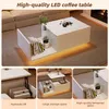 OKWISH Table Basse Relevable avec LED et Rangement Caché - Voir les images du produit 6