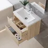 60 cm Badmöbel-Set Unterschrank mit Mineralguss waschtisch Produktbild-Vorschau 2