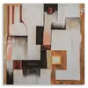 Leinwandbild abstrakte zonen 30x30 cm Feeby braun wandbild Produktbild-Vorschau 3