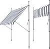 Two striped awnings supported by poles against a white background. Anteprima dell’immagine prodotto
