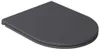 A dark gray toilet seat is shown from a slightly elevated diagonal angle against a white background. Produktbild-Vorschau