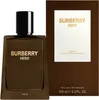 A bottle of Burberry Hero perfume and its packaging are shown against a white and brown background. Anteprima dell’immagine prodotto