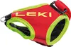 A close-up studio shot of a red and green Leki Trigger Shark Frame Strap. Anteprima dell’immagine prodotto
