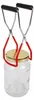 A jar lifter holding a glass jar with a lid. Produktbild-Vorschau