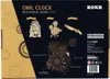 The image shows the packaging of a ROKR mechanical owl clock model kit. The packaging displays images of the assembled product and other ROKR kits, along with product details and branding. Produktbild-Vorschau