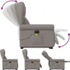 vidaXL Elektrischer Massagesessel mit Aufstehhilfe Taupe Produktbild-Vorschau 6