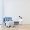 Relaxdays Beistelltisch rund, Schublade, Holzbeine, Produktbild-Vorschau 3