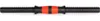 A black dumbbell bar with orange grip accents, isolated on a white background. Anteprima dell’immagine prodotto
