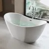 doporro Baignoire îlot Ovale pour Salle de Bain 150cm Blanc Voir les images du produit 3