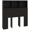 vidaXL Tête de lit avec étagères Noir 100x19x103,5 cm Voir les images du produit 1