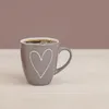 Set di 4 tazze da caffè grandi in stile country con cuori Anteprima dell’immagine prodotto 4