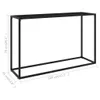 vidaXL Konsolentisch Schwarz 120x35x75 cm Hartglas Produktbild-Vorschau 5