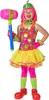 Clown Kostüm "Miley" für Mädchen in Neonfarben | Zirkus Produktbild-Vorschau 1