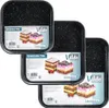 Three black baking tins with speckled white patterns are stacked diagonally. Anteprima dell’immagine prodotto