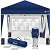 tillvex gazebo 3x3m blu - con 2 pannelli laterali Anteprima dell’immagine prodotto 1