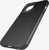 A black phone case shown from a diagonal angle against a white background. Produktbild-Vorschau