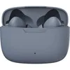 A pair of gray wireless earbuds in their charging case. Produktbild-Vorschau