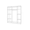 A line drawing of a white wardrobe with shelves and a hanging rail. Náhled obrázku produktu