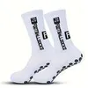 5er Pack Sportsocken Weiß Gr. 39-46 Rutschfest Grip Fußball Produktbild-Vorschau 2