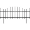 vidaXL Gartenzaun mit Speerspitzen Stahl (1 - 1,25) x 3,4 m Produktbild-Vorschau 7